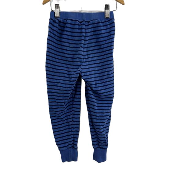 Bandy Button Pant Blue Striped Jogger Elastic Waist Good Job Patch Size 4-5 - Picture 3 of 5